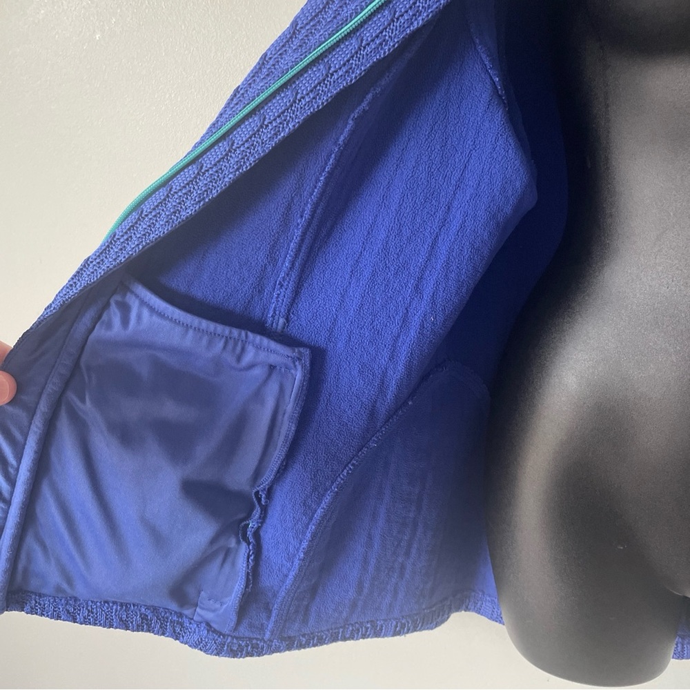 Spyder Blue Textured Knit Full Front Zip Seeater/Jacket - XL - Picture 13 of 13